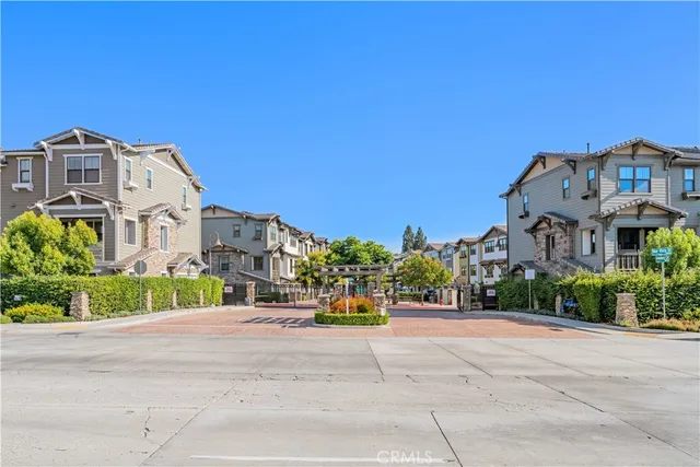 a view of a building with a street