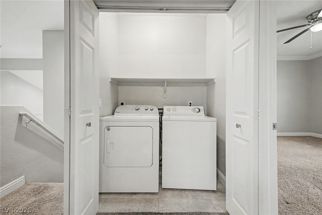 2316 Ramsgate Drive Henderson, NV 89074 - Photo 23 of 28 A dedicated laundry closet offers convenient in-home utility with modern appliances and practical storage.