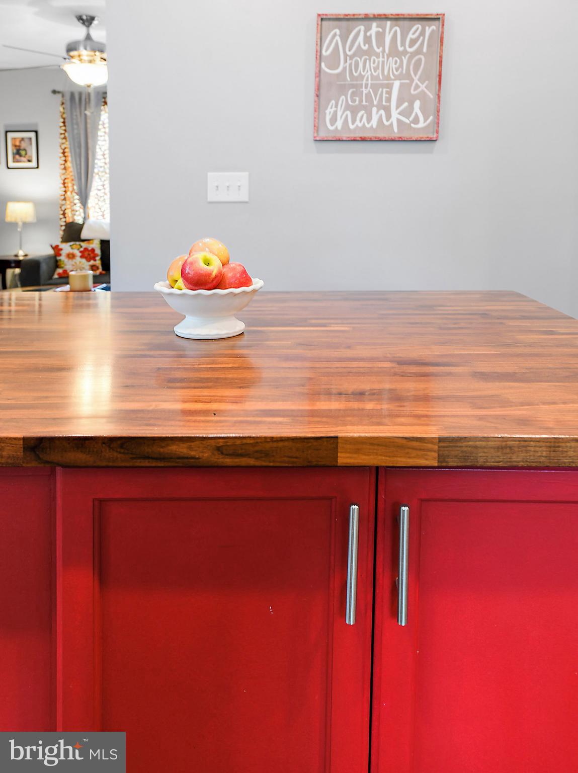 36062 Cobbs Hill Road Willards, MD 21874 - Photo 14 of 43 Kitchen island with butcher block