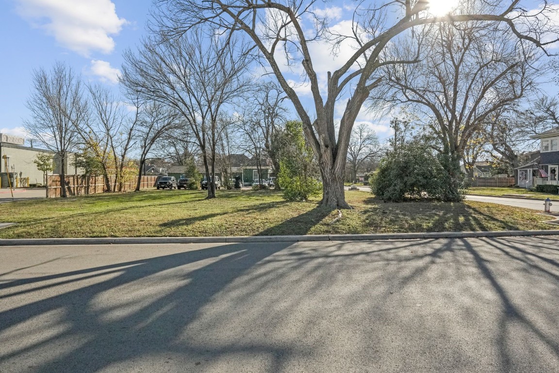 a view of road with trees