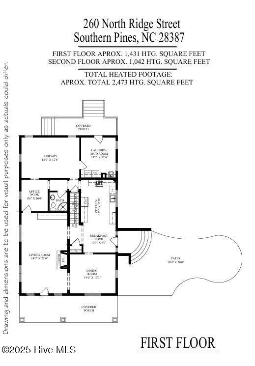 260 North Ridge Street Southern Pines, NC 28387 - Photo 51 of 53 1st Floor Plan