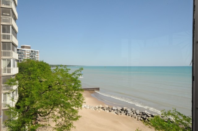 1616 Sheridan Road, Unit 4H Wilmette, IL 60091 - Photo 13 of 16 a view of a lake with a city