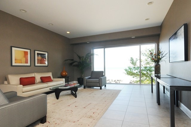 1616 Sheridan Road, Unit 4H Wilmette, IL 60091 - Photo 2 of 16 a living room with furniture and a potted plant