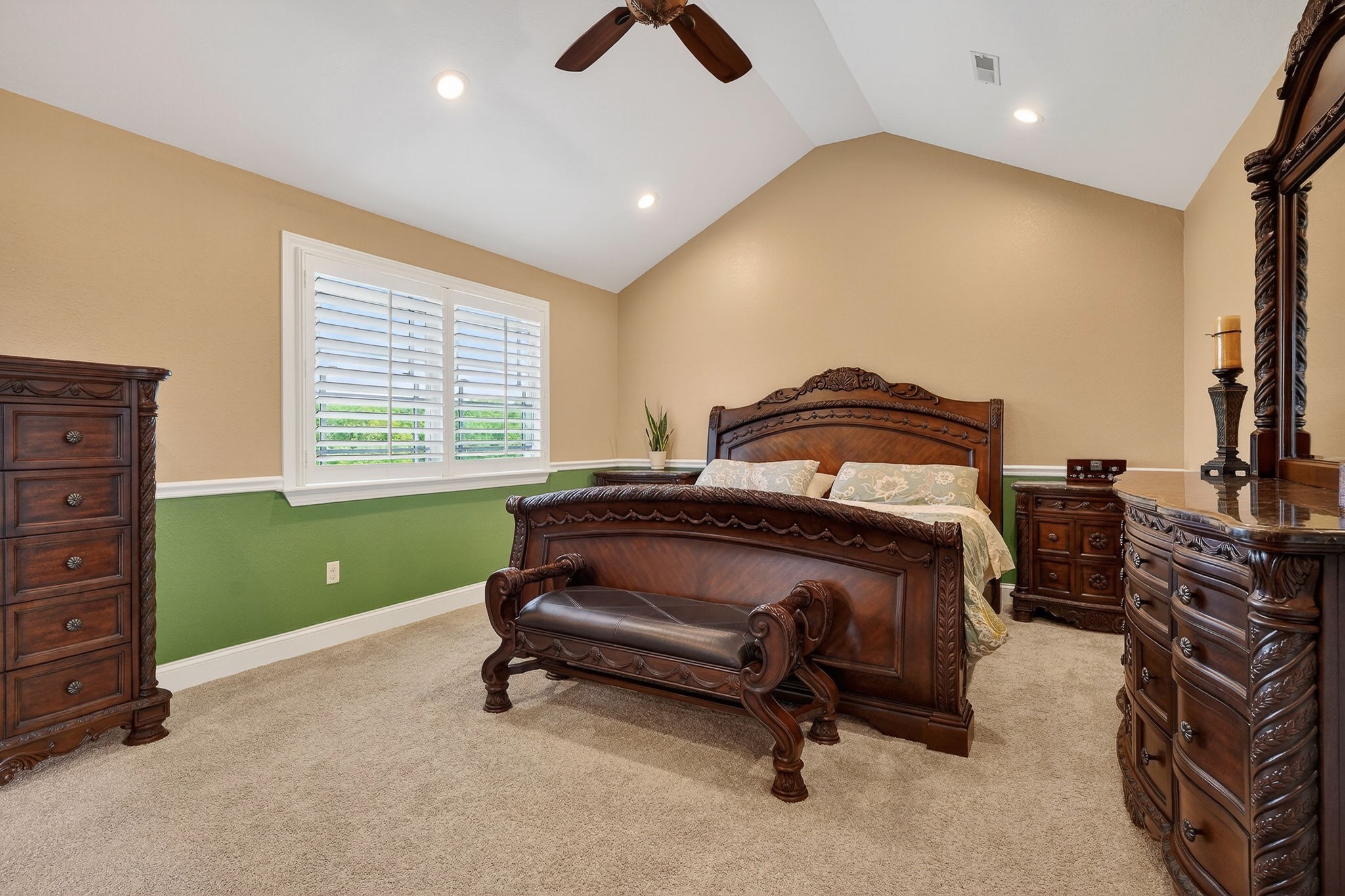 933 John Henry Lewis Road Dunlap, TN 37327 - Photo 33 of 100 a bedroom with a bed and a chandelier