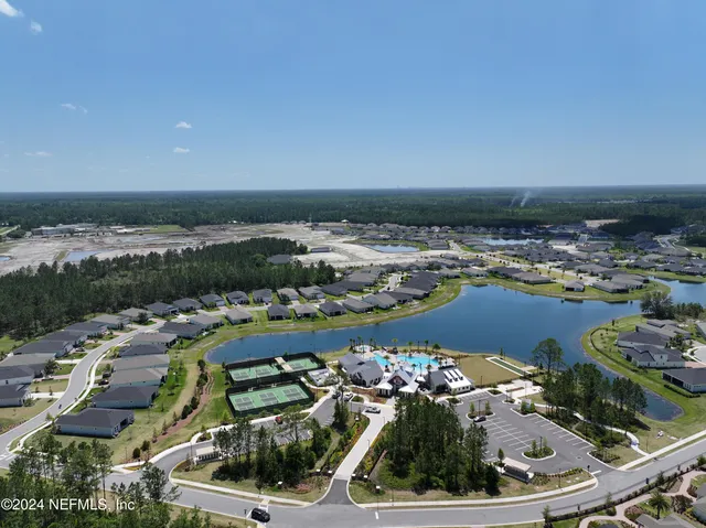 an aerial view of a city