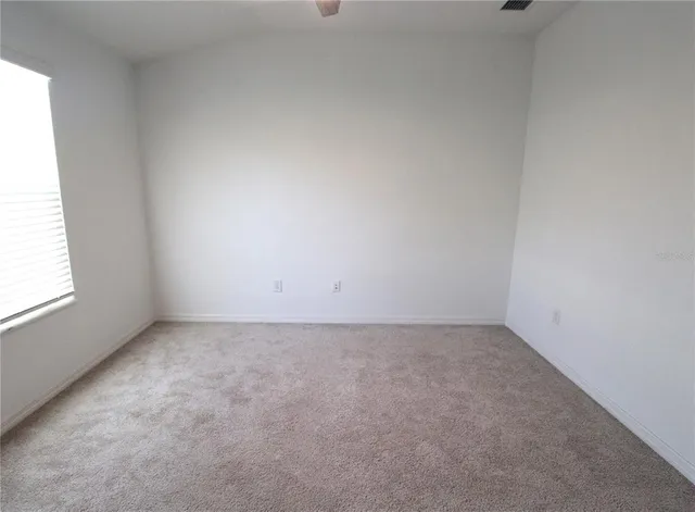 an empty room with a window