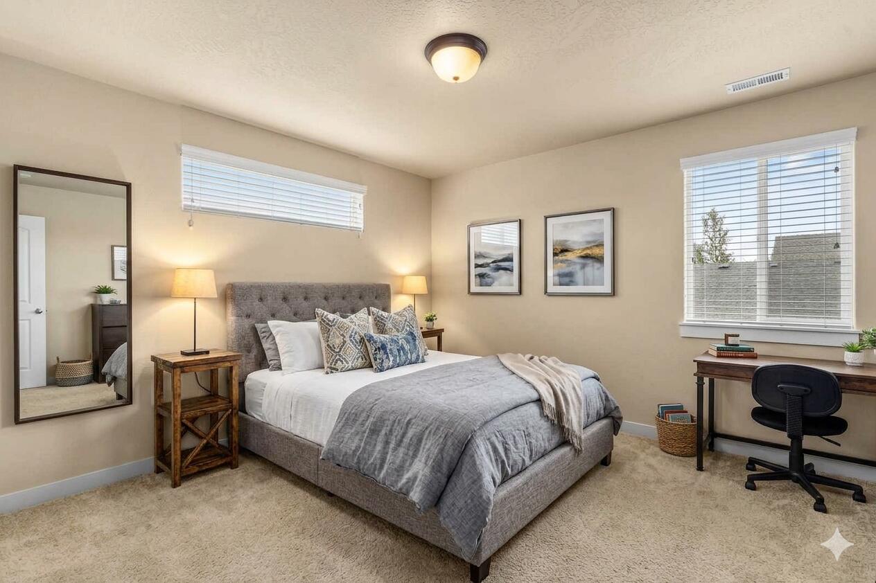 2781 Northeast Spring Water Place Bend, OR 97701 - Photo 14 of 23 a bedroom with a bed and a table