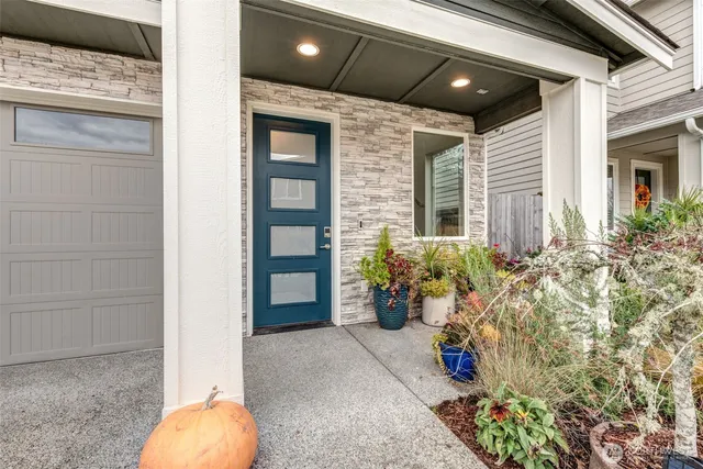 a view of a entryway door front of house