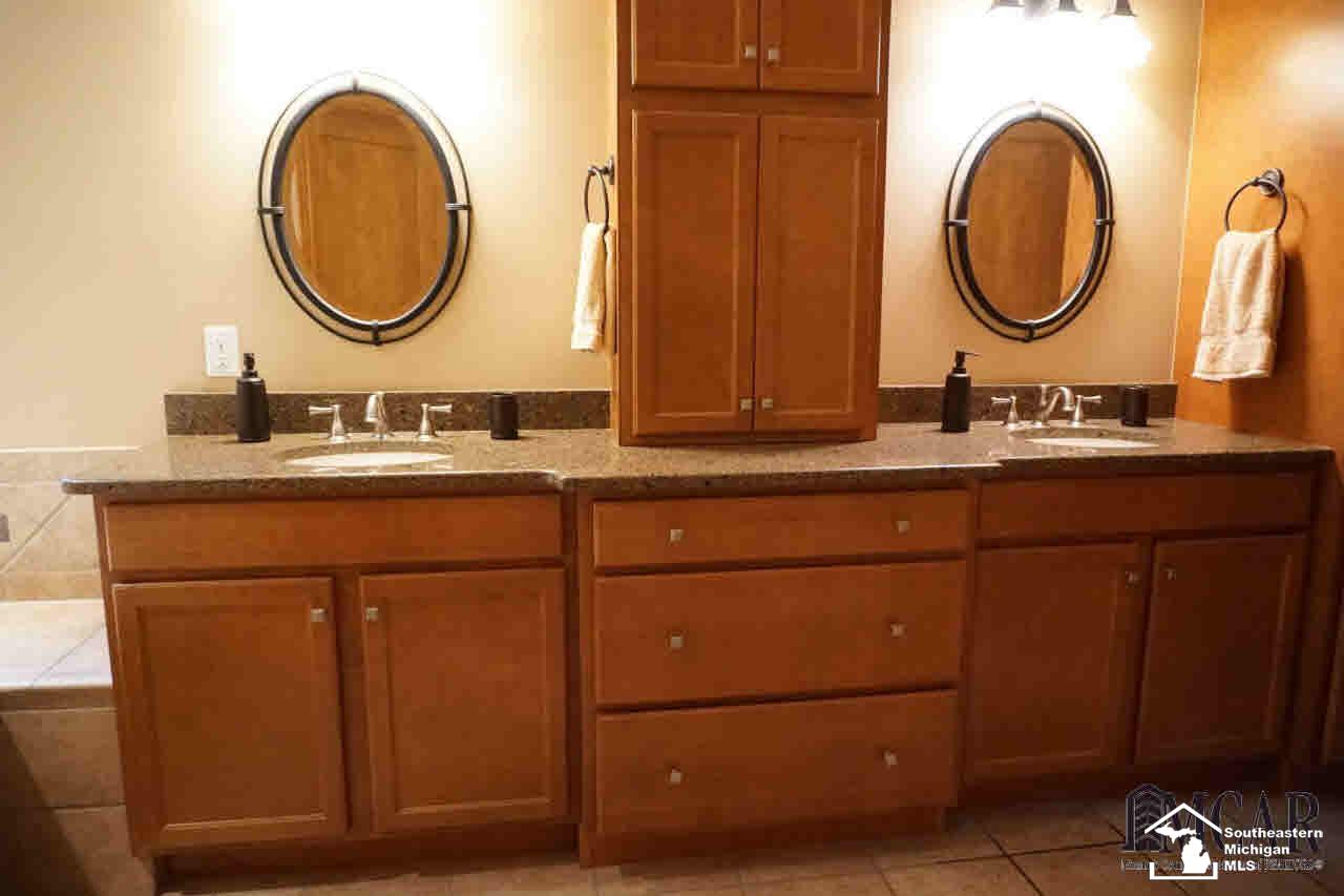 7919 Monroe Road Lambertville, MI 48144 - Photo 28 of 45 Double Sinks Master Bath