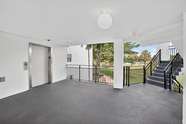 a view of hallway with window