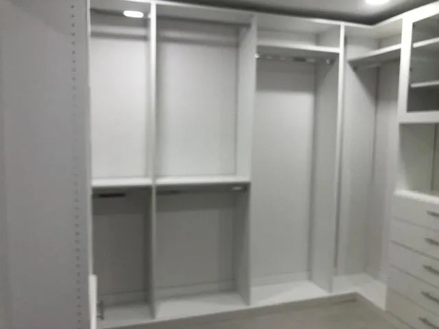 a close view of closet