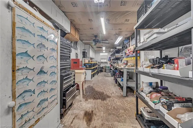 a view of storage and utility room