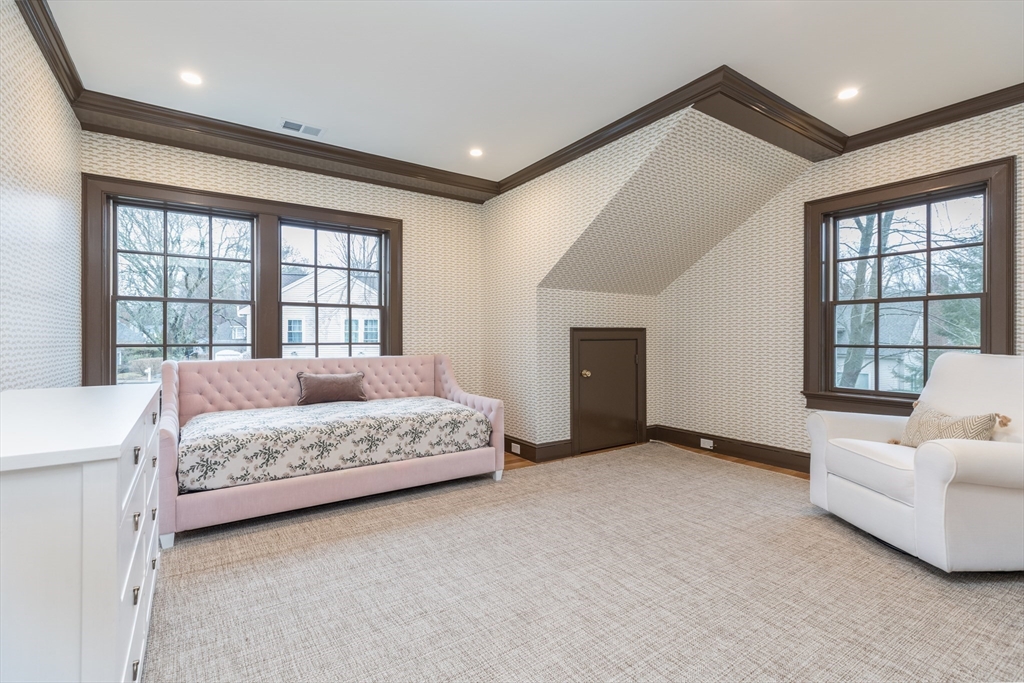 34 Chesterton Road Wellesley, MA 02481 - Photo 26 of 36 a bedroom with a bed and a couch