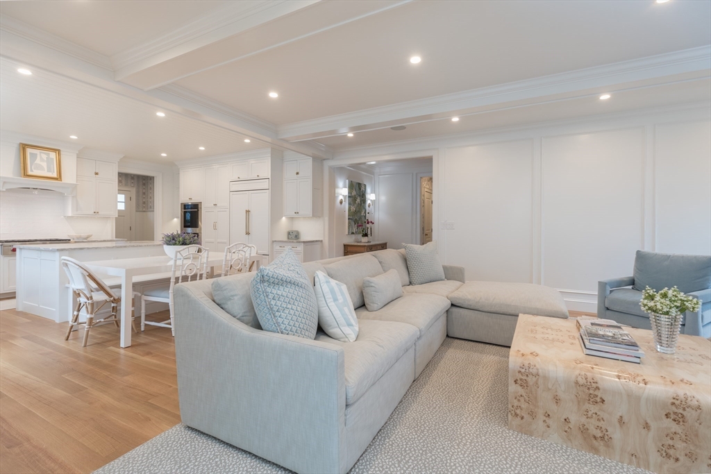 34 Chesterton Road Wellesley, MA 02481 - Photo 7 of 36 a living room with furniture and view of kitchen