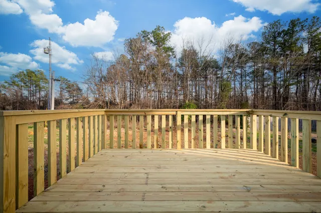 a view of a wooden fence
