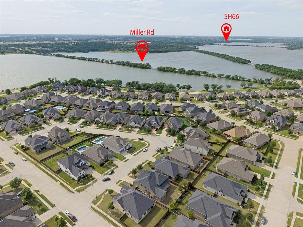 2802 Merlot Circle Rowlett, TX 75088 - Photo 36 of 40 an aerial view of residential houses with outdoor space and lakeside