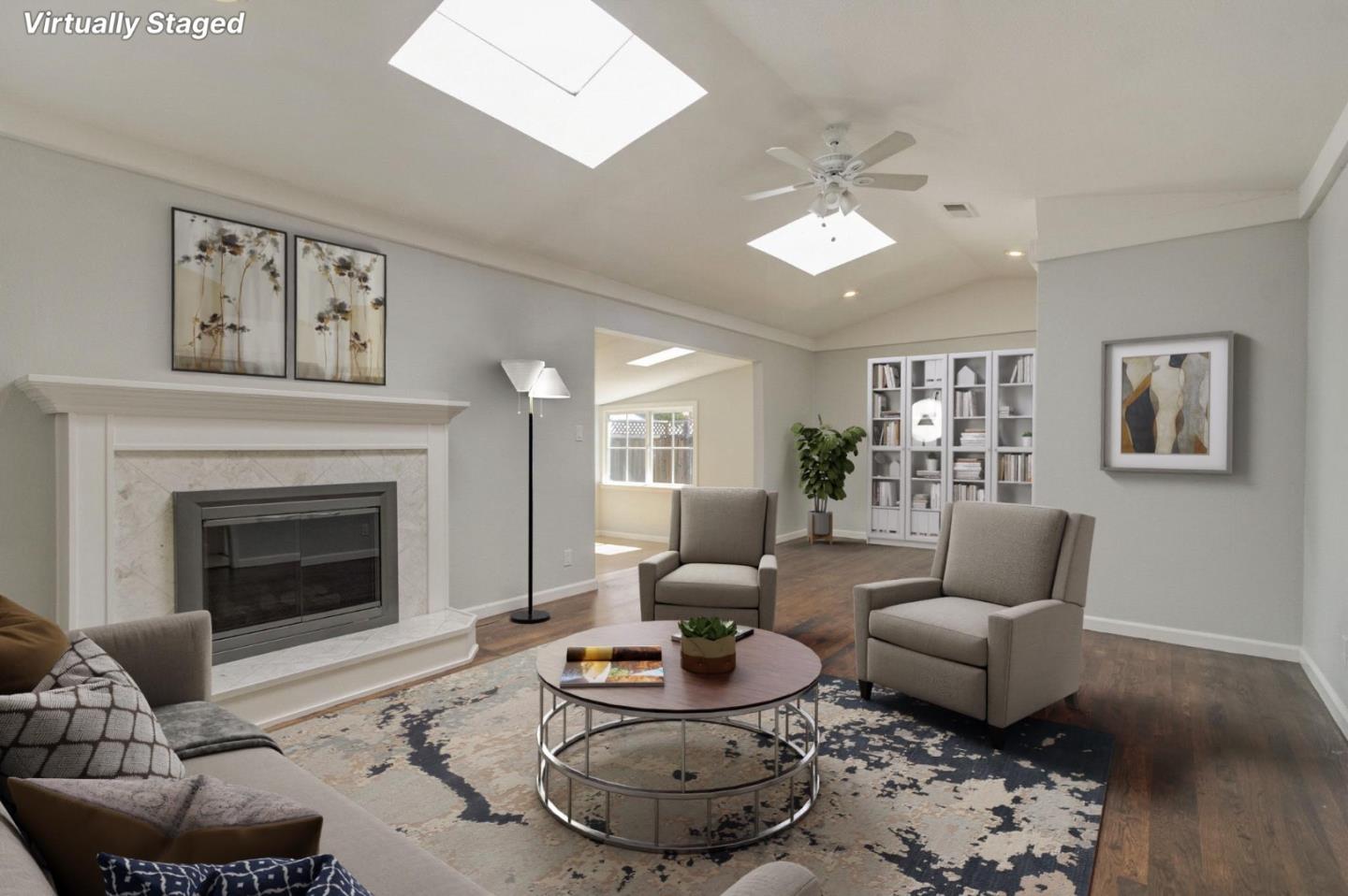 613 North Central Avenue Campbell, CA 95008 - Photo 5 of 66 a living room with furniture and a fireplace