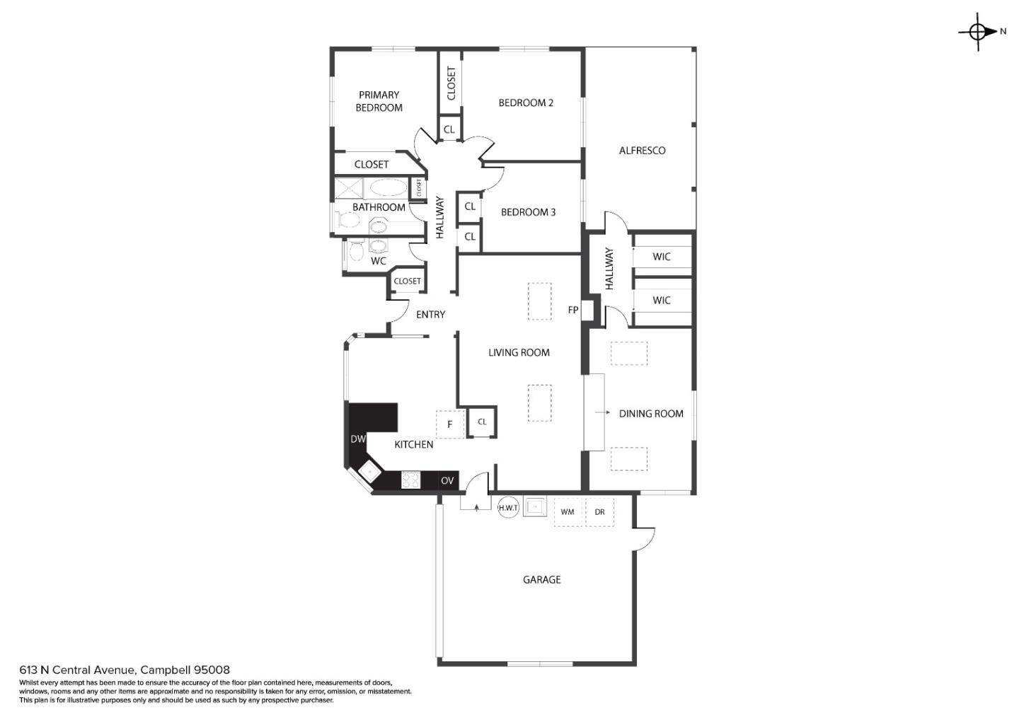 613 North Central Avenue Campbell, CA 95008 - Photo 66 of 66 a picture of floor plan