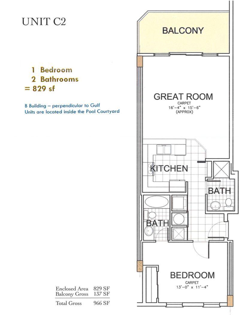 1110 Santa Rosa Boulevard, Unit B626 Fort Walton Beach, FL 32548 - Photo 34 of 34 B626 Floor Plan