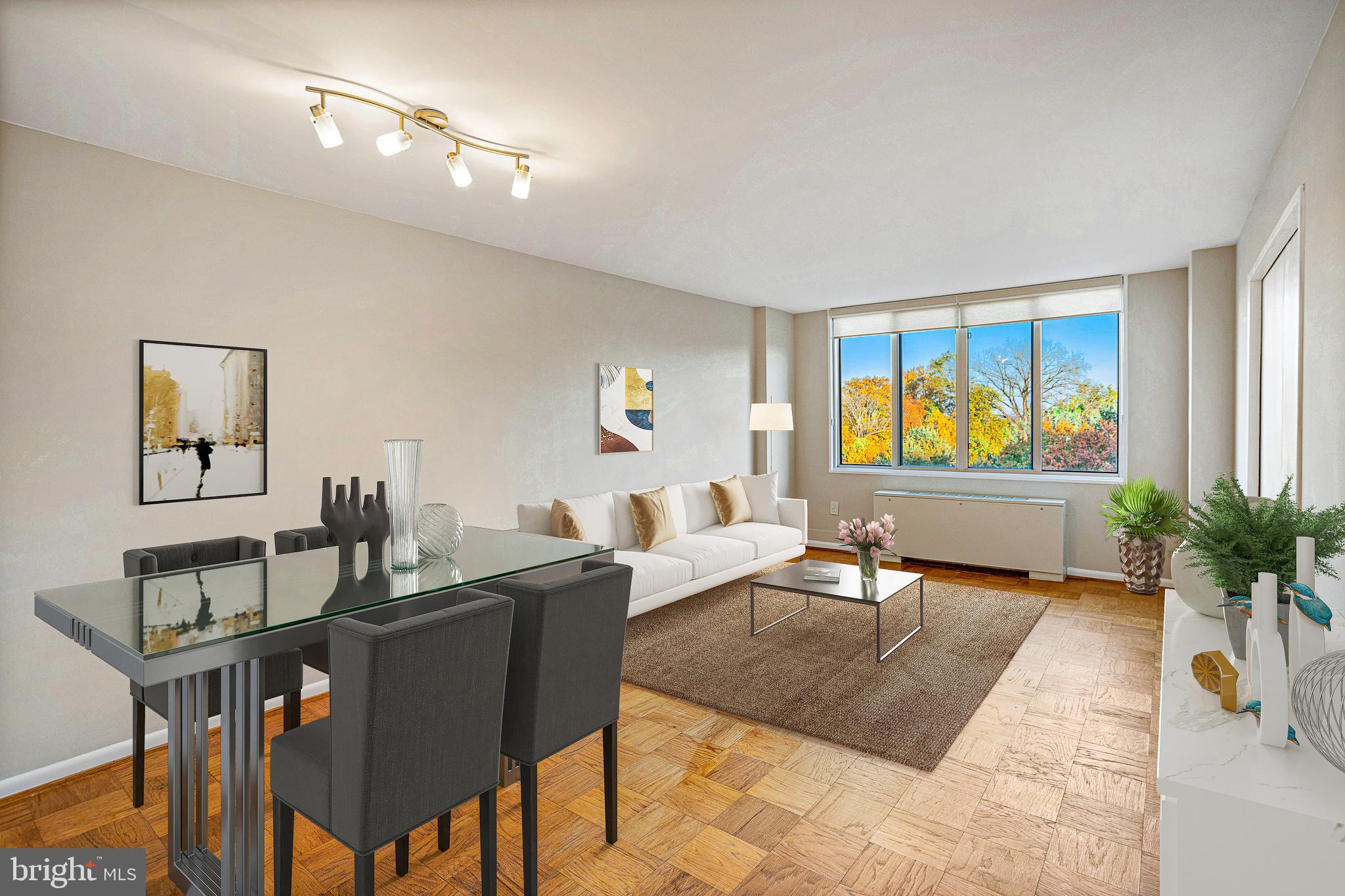 Living Room and Dining Room (virtually staged)