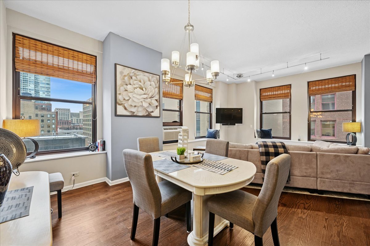 600 South Dearborn Street, Unit 601 Chicago, IL 60605 - Photo 5 of 18 a view of a dining room with furniture window and outside view