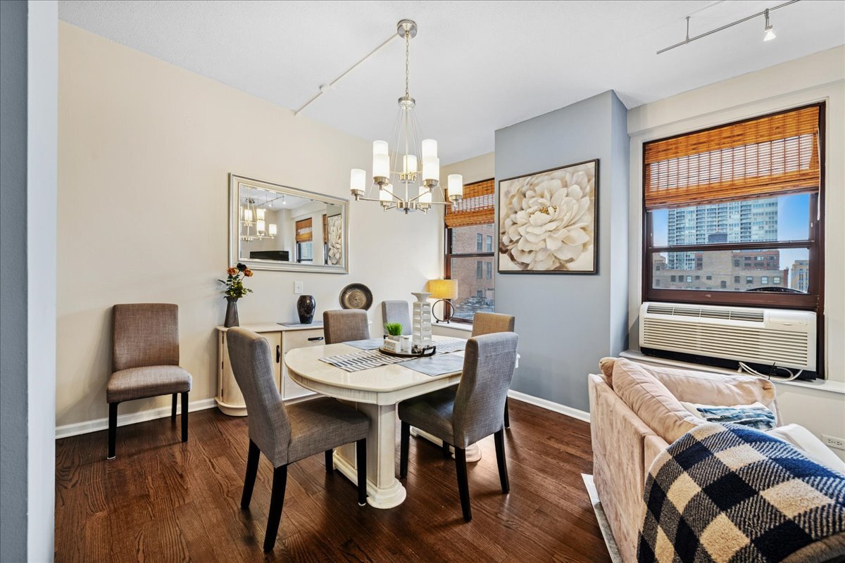 600 South Dearborn Street, Unit 601 Chicago, IL 60605 - Photo 6 of 18 a view of a dining room with furniture window and outside view