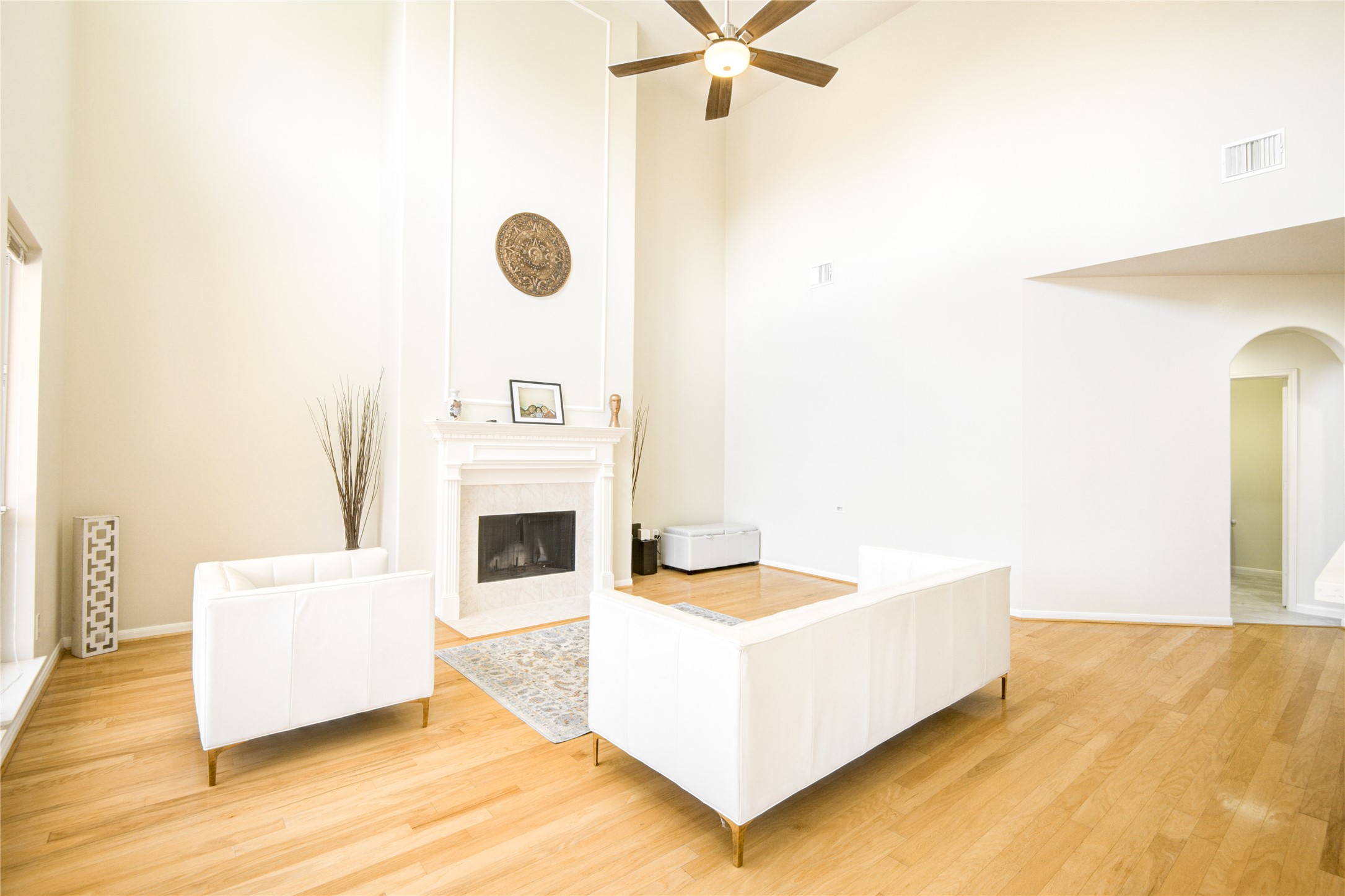 14411 Chartley Falls Drive Houston, TX 77044 - Photo 12 of 36 a living room with furniture and a fireplace