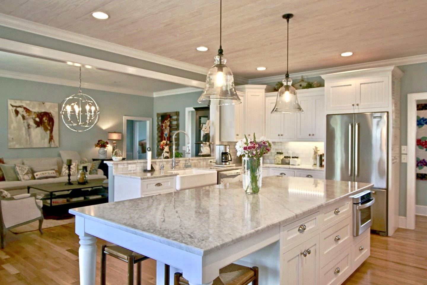 401 Youngs Road Vass, NC 28394 - Photo 8 of 33 This kitchen features a island with breakfast bar seating...