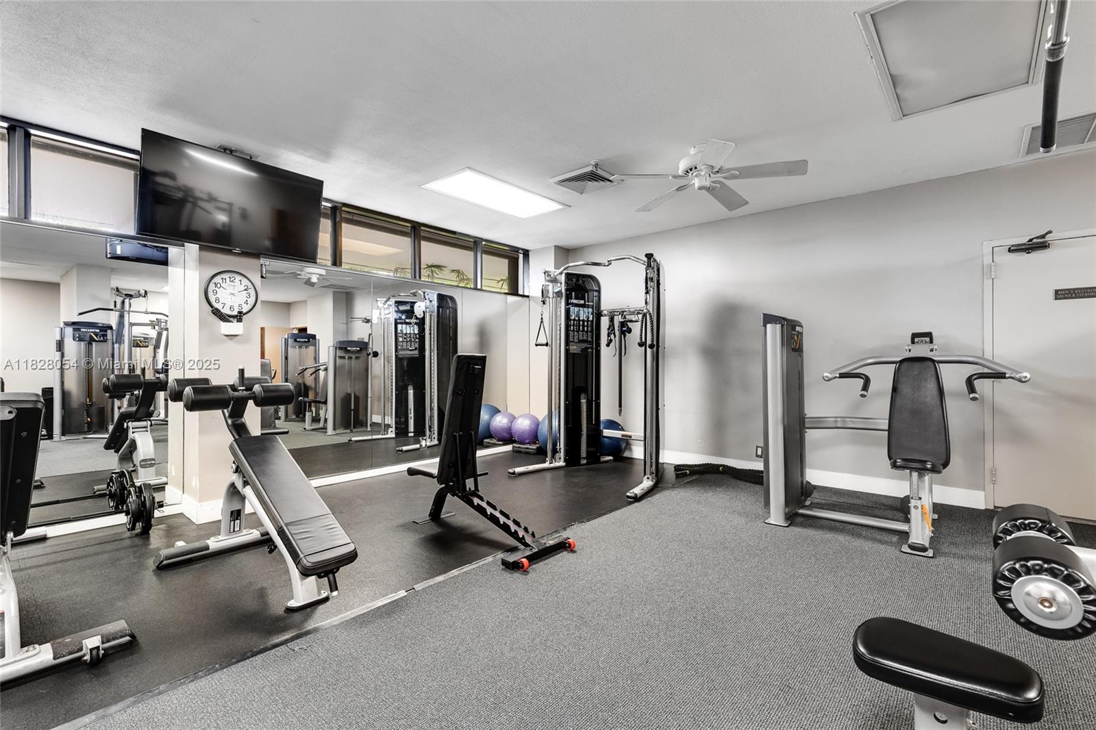 520 Brickell Key Drive, Unit A1817 Miami, FL 33131 - Photo 18 of 20 a view of a room with gym equipment