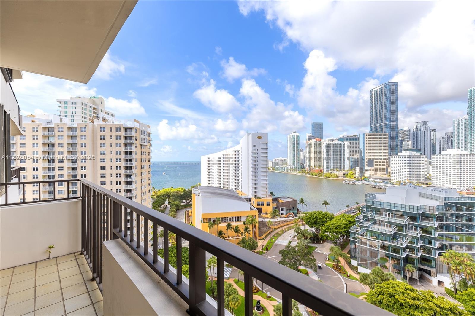 520 Brickell Key Drive, Unit A1817 Miami, FL 33131 - Photo 3 of 20 a view of a city from a balcony