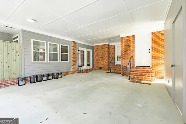 a backyard of a house