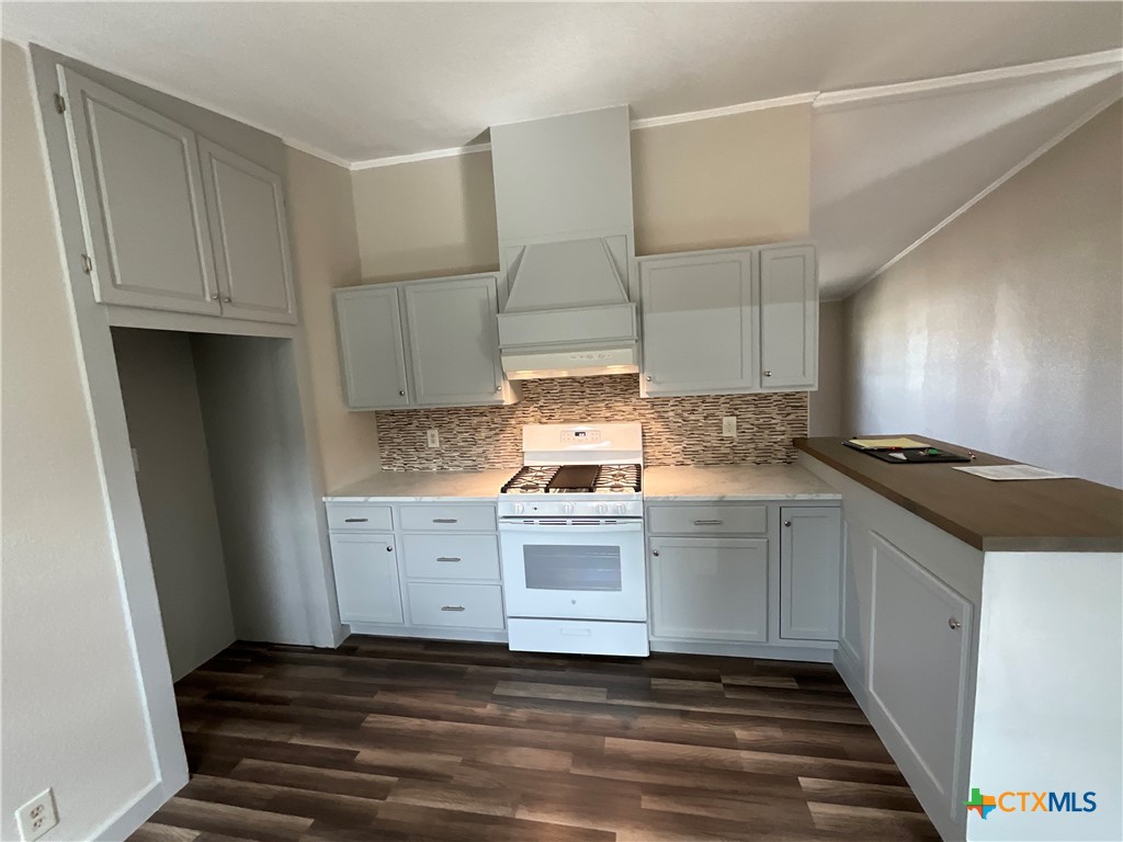 2301 Sumac Lane Cedar Park, TX 78613 - Photo 15 of 26 a kitchen with granite countertop white cabinets and white appliances