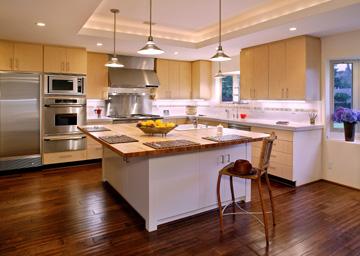 1177 Mesa Road Montecito, CA 93108 - Photo 3 of 3 a kitchen with stainless steel appliances granite countertop a sink a stove and a wooden floor