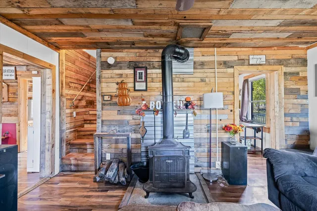 a room with furniture