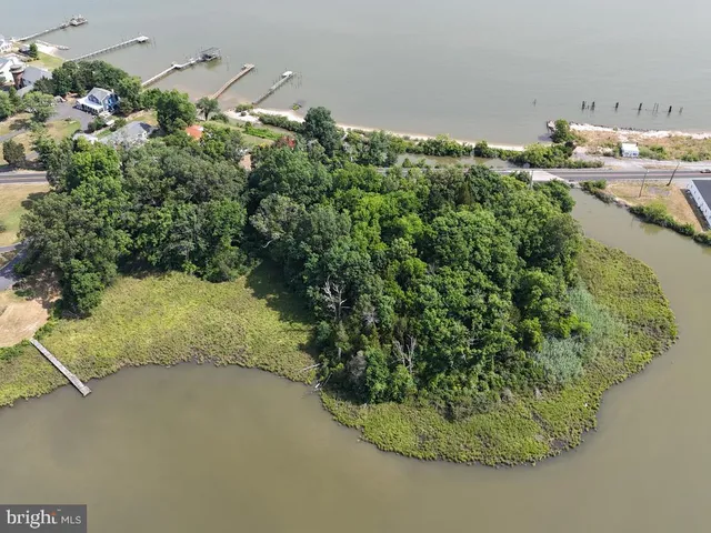 an aerial view of a house with a yard and lake view
