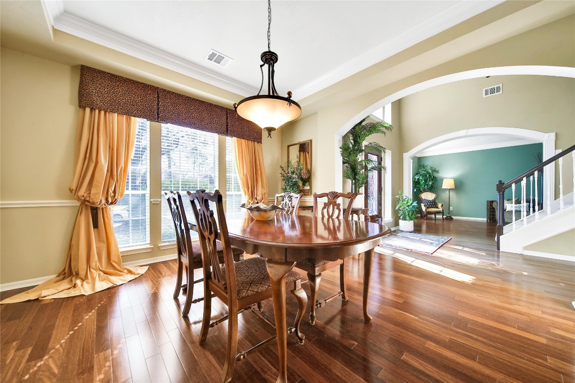 3622 Chessnut Glen Drive Spring, TX 77388 - Photo 3 of 38 a view of a dining room with furniture window and wooden floor
