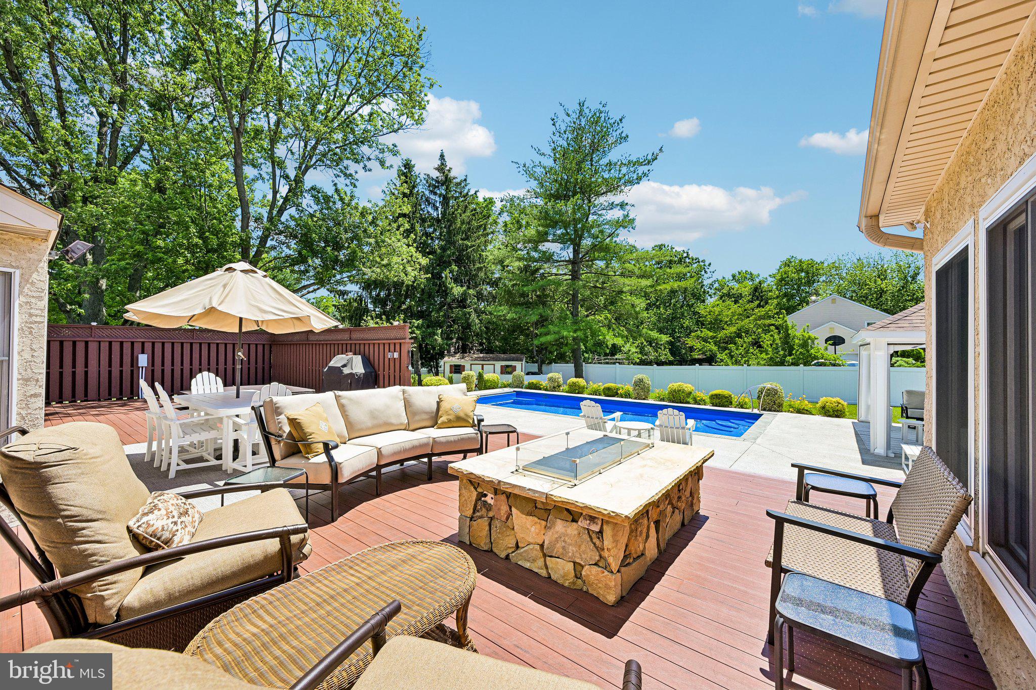 1701 Wellsly Road Dresher, PA 19025 - Photo 45 of 56 Deck with fire pit