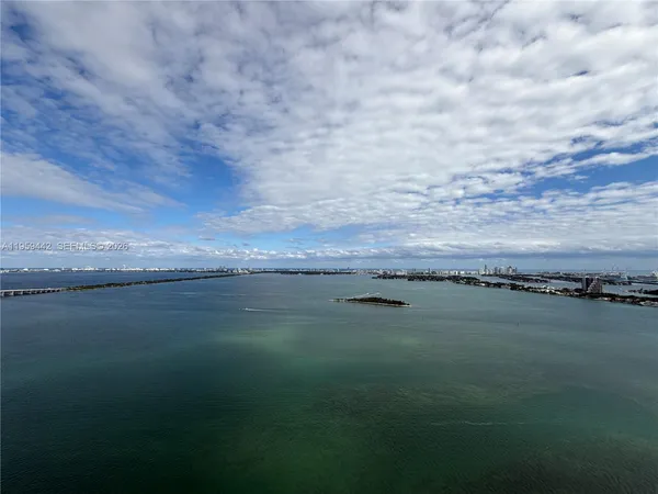 a view of an ocean and beach