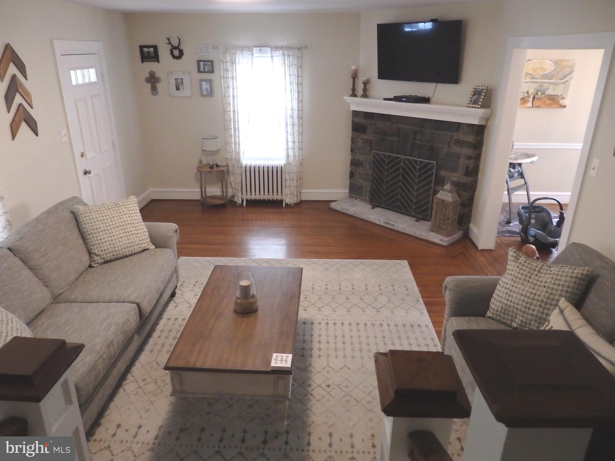 1509 Dickinson Road Havertown, PA 19083 - Photo 6 of 34 Living Room with Hardwood Floors