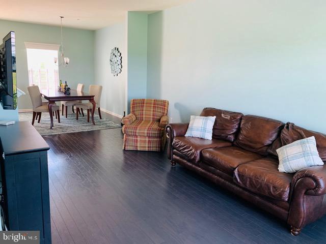 Living room and dining room