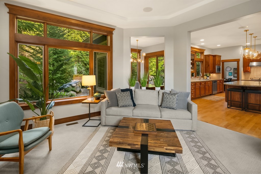 2989 Northeast Davis Loop Issaquah, WA 98029 - Photo 22 of 37 a living room with furniture and a large window