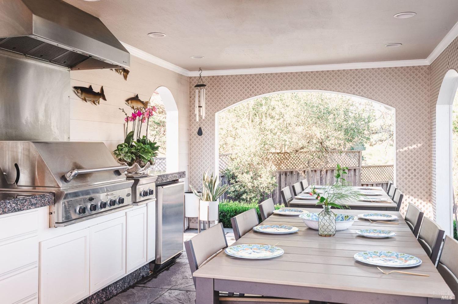 4588 Bennett Valley Road Santa Rosa, CA 95404 - Photo 24 of 88 Outdoor kitchen and dining area.