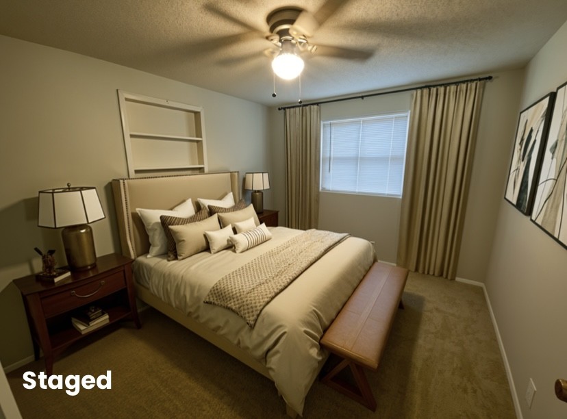 4029 Prospect Elkton Road Prospect, TN 38477 - Photo 13 of 21 a bedroom with a bed and a chandelier