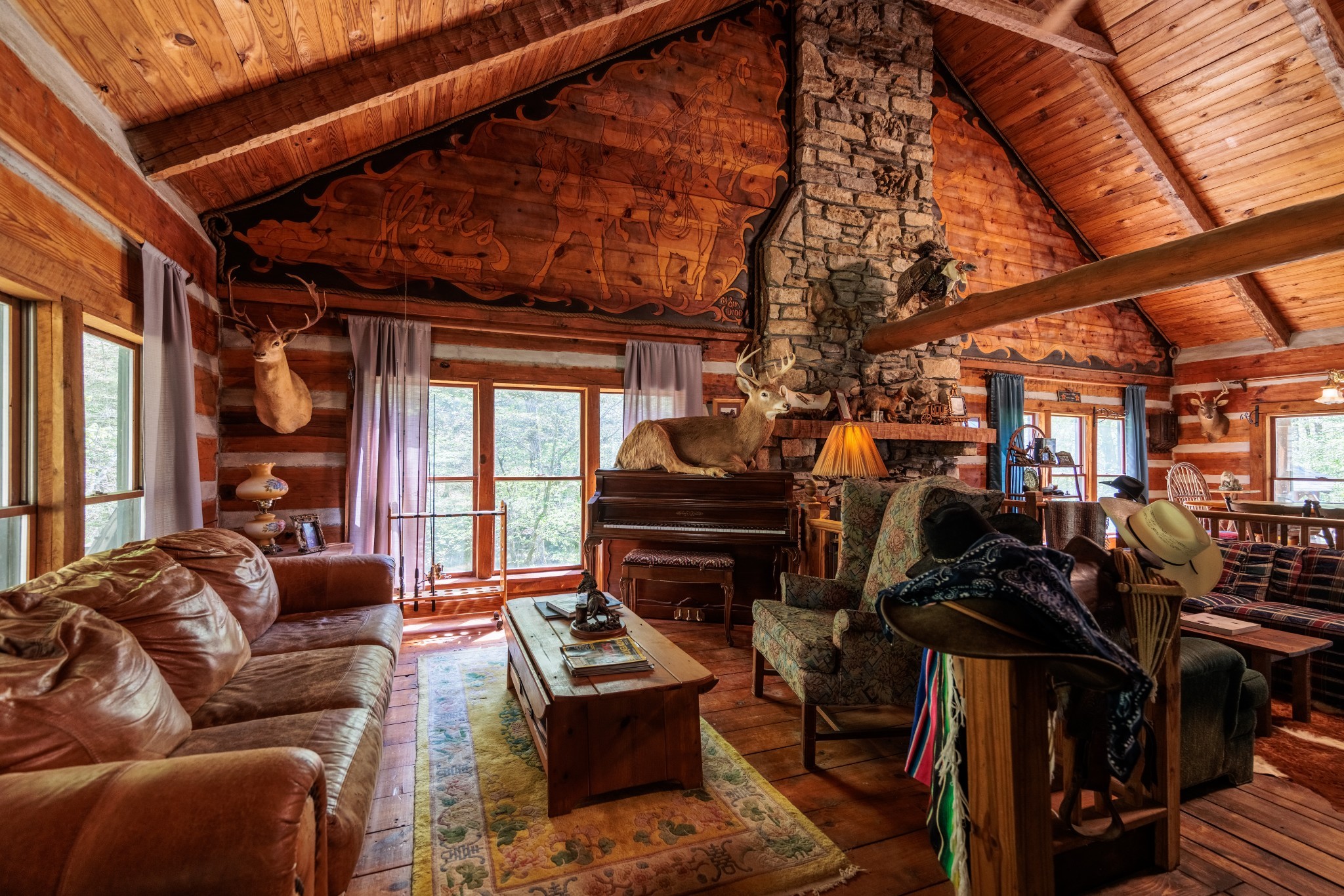 1056 West Sears Road Pegram, TN 37143 - Photo 30 of 61 a living room with lots of furniture and a fireplace