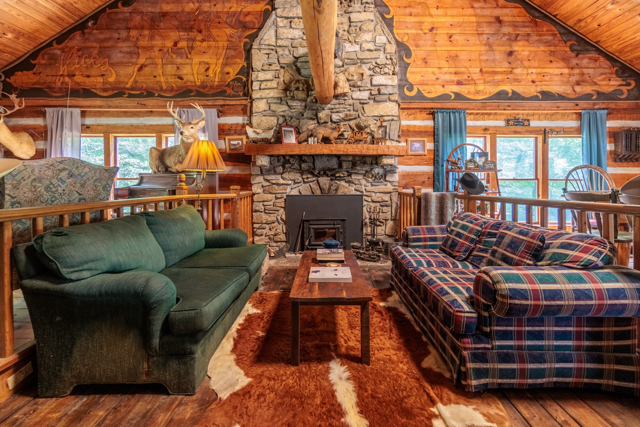 1056 West Sears Road Pegram, TN 37143 - Photo 33 of 61 a outdoor living space with patio furniture and a fireplace