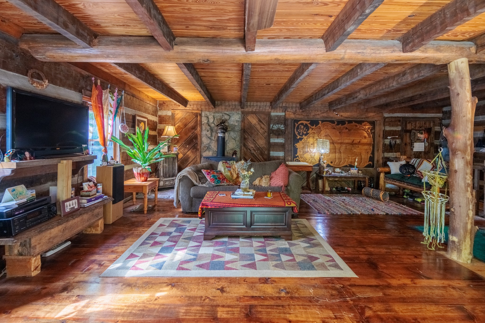 1056 West Sears Road Pegram, TN 37143 - Photo 55 of 61 a living room with furniture and a flat screen tv
