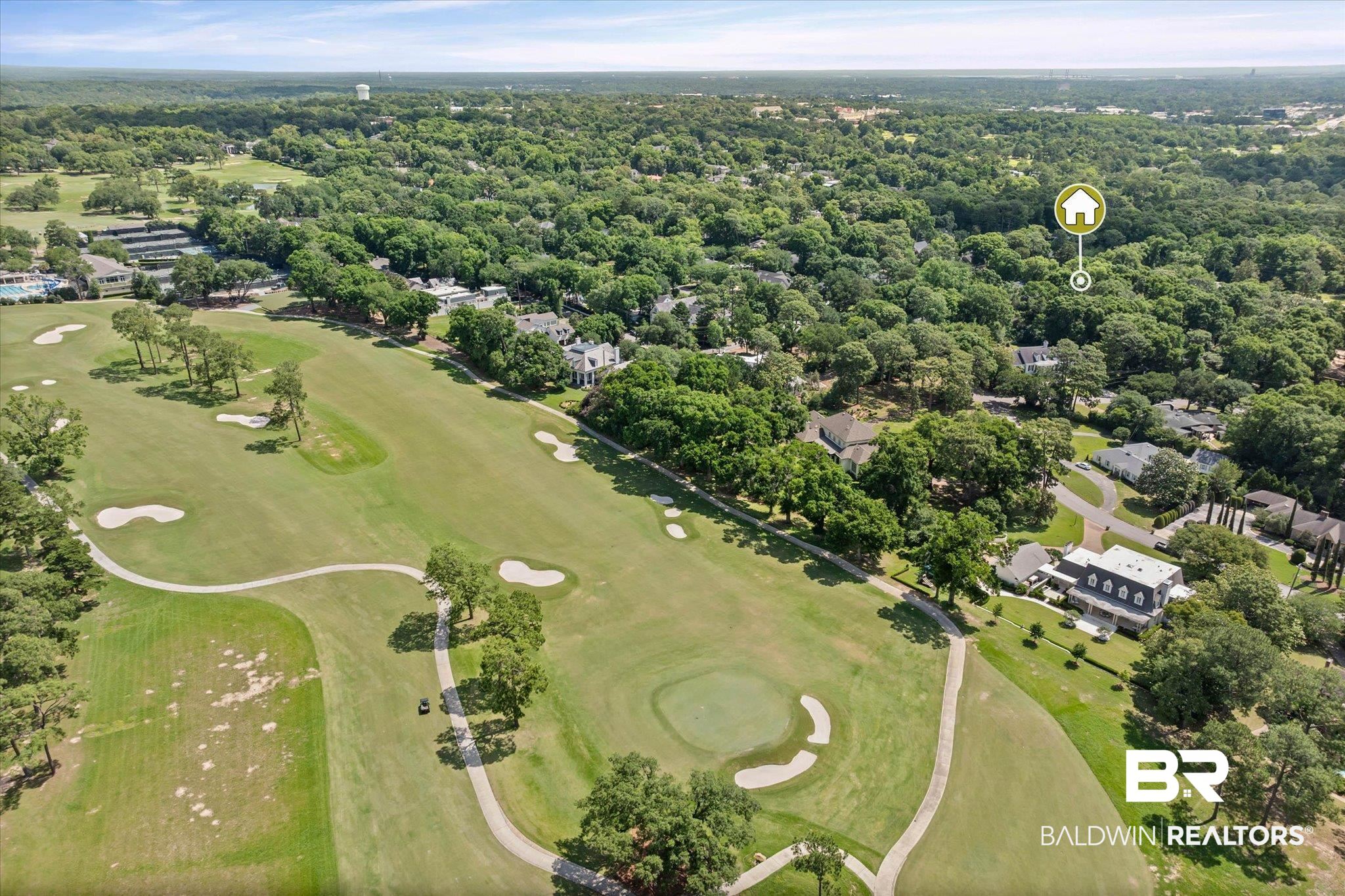 4 Turnout Lane Mobile, AL 36608 - Photo 52 of 53 Expansive golf course property featuring mature trees, manicured greens, and sand traps