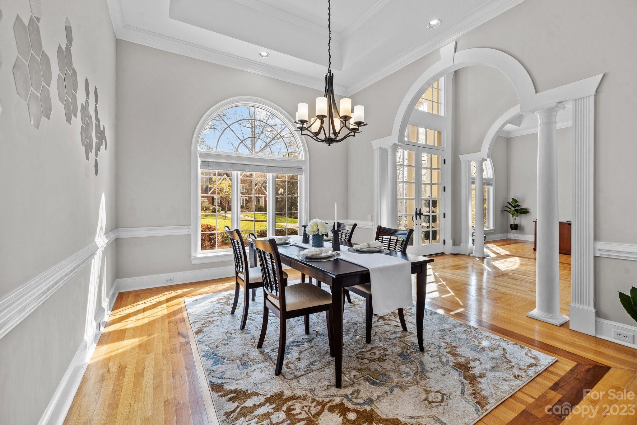 4732 Old Course Drive Charlotte, NC 28277 - Photo 26 of 48 a view of a dining room with furniture window and wooden floor