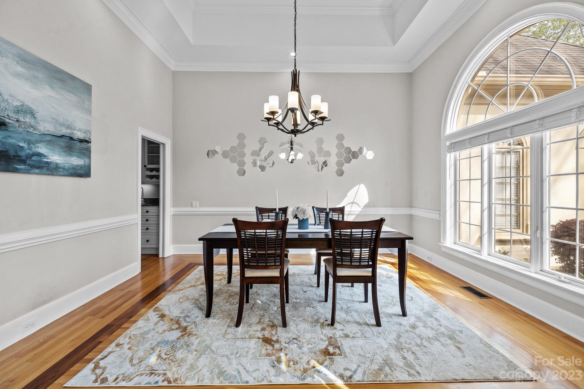 4732 Old Course Drive Charlotte, NC 28277 - Photo 27 of 48 a view of a dining room with furniture window and wooden floor
