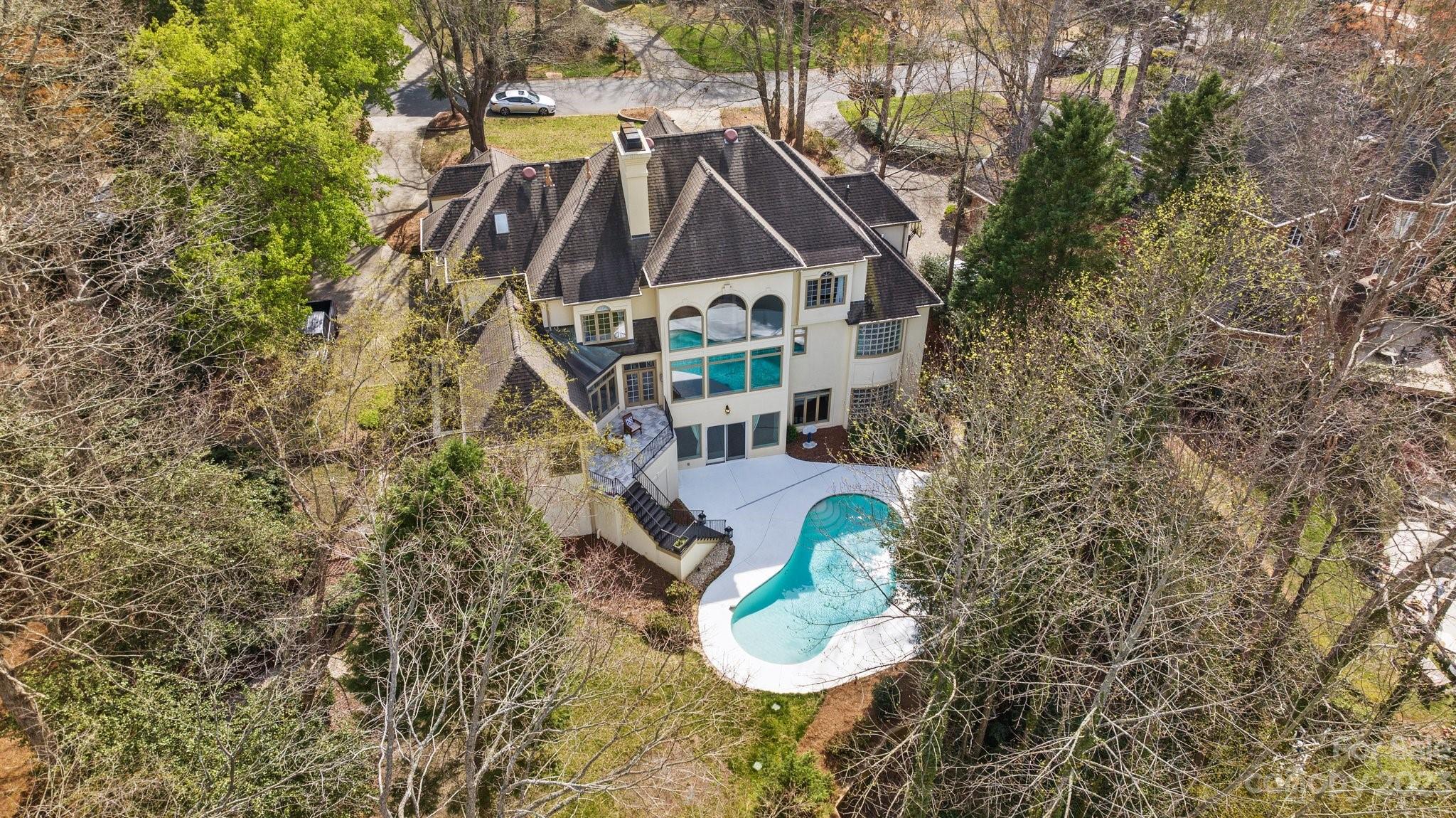4732 Old Course Drive Charlotte, NC 28277 - Photo 44 of 48 a aerial view of a house with swimming pool